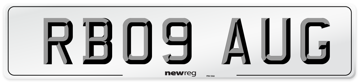 RB09 AUG Number Plate from New Reg